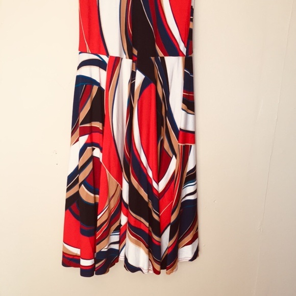 Joseph Ribkoff Colour Block Peplum Dress - Picture 3 of 8